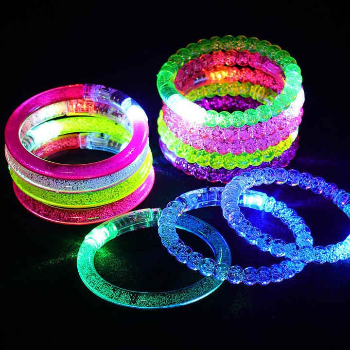 Wholesale Cheap Light Up Bracelet Lumineux Fluorescent Acrylic Colorful Led Luminous Bracelet